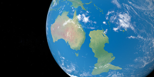 Zealandia continent in earth planet