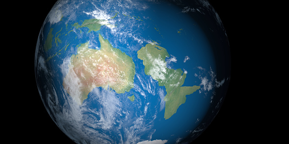 Zealandia continent in earth planet