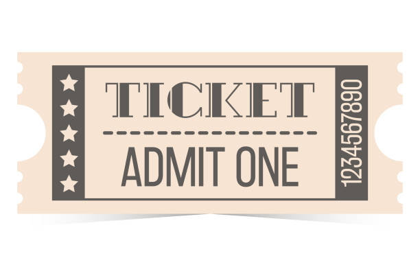 istock Retro cinema or movie, theatre, circus ticket 1402065976