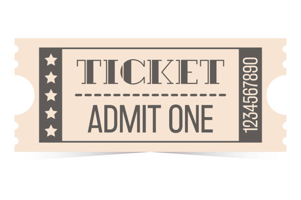 istock Retro cinema or movie, theatre, circus ticket 1402066037