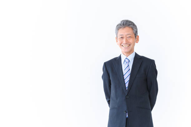 スーツを着て笑顔の実業家 - asian ethnicity suit business men ストックフォトと画像
