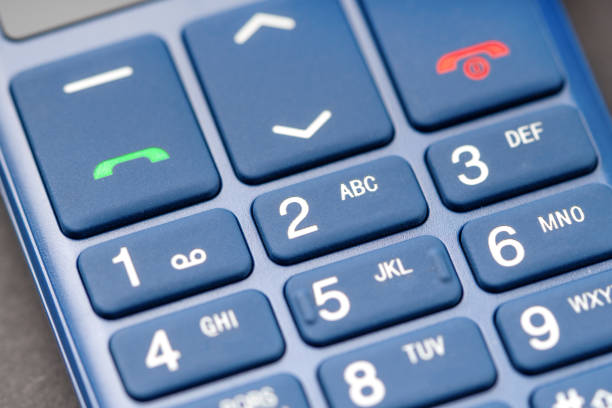 cordless phone on white background