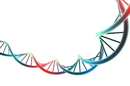 3D illustration of DNA molecule: the perfect image for scientific, medical and educational projects - this breathtaking image is a realistic 3D illustration of the DNA molecule, focusing on its double helical structure. Ideal for use in scientific articles, medical presentations, educational materials and other projects related to genetics, biology and medicine. The image is high resolution and detailed, allowing you to see every strand and base pair in the DNA structure. It is also suitable for use as an illustration in textbooks, popular science articles and other materials where a visual representation of genetic material is required.