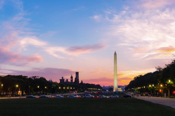 istock Washington monument at the national mall in the evening. 1402072226