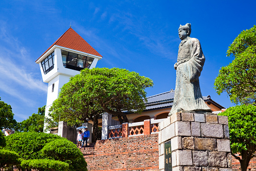 Tainan, Taiwan- July 10, 2012: Tourists are visiting the Anping Old Fort in Tainan, Taiwan which is the earliest fortress building in Taiwan.