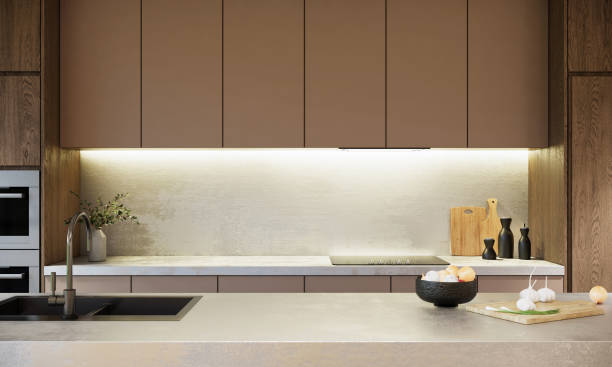 istock japandi modern scandinavian style apartment interior design, japan kitchen ideas, 3d background 1402080665