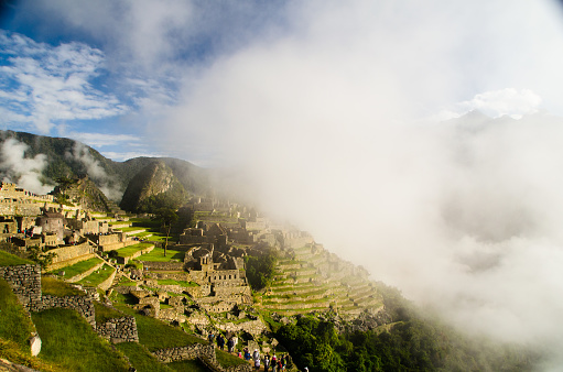 The beautiful ancient ruins of Machu picchu in the peruvian andes