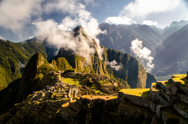 Peru The beautiful ancient ruins of Machu picchu in the peruvian andes unesco world heritage site stock pictures, royalty-free photos & images