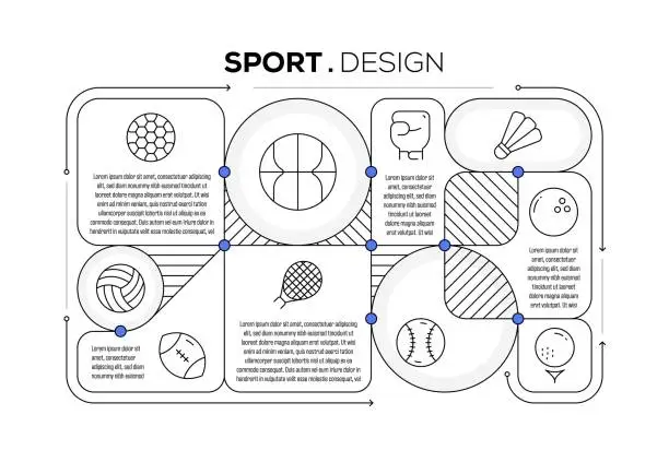 Vector illustration of Sport icons template design