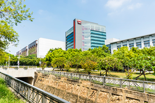Taichung, Taiwan- October 4, 2021: Taiwan Semiconductor Manufacturing Company (TSMC) plant in Central Taiwan Science Park, TSMC is the world's largest dedicated independent semiconductor foundry.