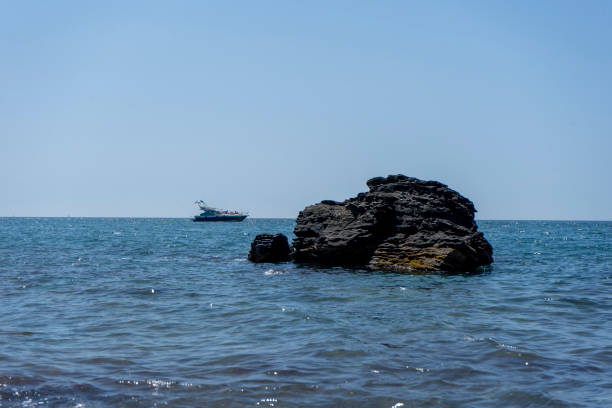 yacht on a paradisiacal beach