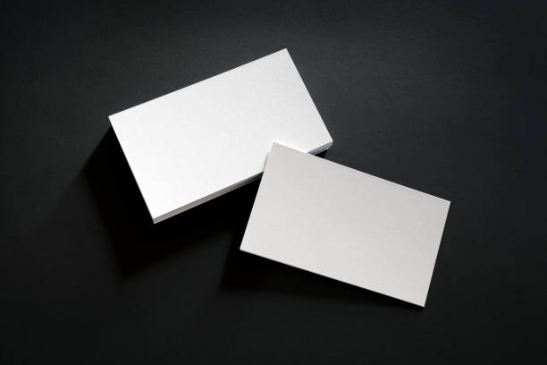 business card template for branding identity - paper stack heap index card imagens e fotografias de stock