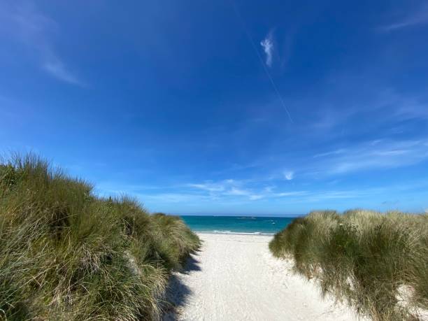 istock Paradise beach entrance, emerald coast, white sand 1402085005