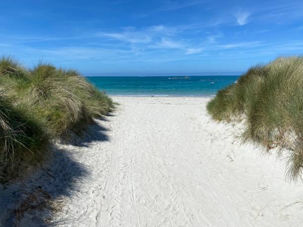 istock Paradise beach entrance, emerald coast, white sand 1402085072