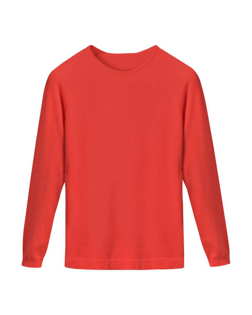 istock Red classy casual sweater isolated on white 1402086595