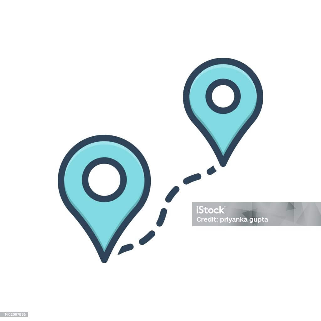 Distance Direction Symbol Distance Direction Stock Illustration - Download Image Now - Direction ...