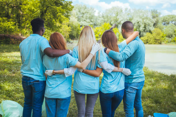 istock Volunteering, people and ecology concept. 1402088040