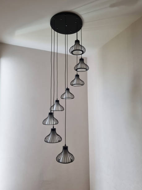 istock building, interior, lamps against the background of the wall, ceiling 1402089849