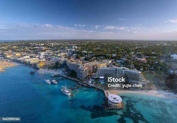 The Drone Aerial View Of Nassau City And Port Bahamas Stock Photo - Download Image Now