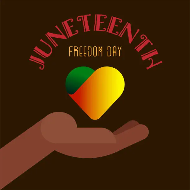 Vector illustration of Celebrate Juneteenth Freedom Day Concept Web Banner. African-American Independence Day, June 19th Vector Illustration of Design Template for Poster, Card or Social Media Post