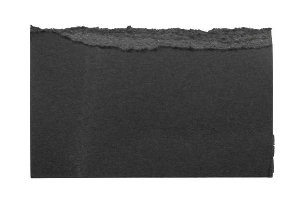 istock Black ripped paper torn edges strips isolated on white background 1402093051