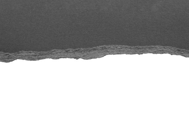istock Black ripped paper torn edges strips isolated on white background 1402093166