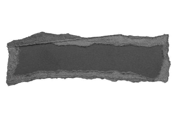 istock Black ripped paper torn edges strips isolated on white background 1402093211