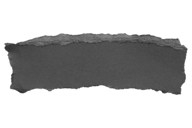 istock Black ripped paper torn edges strips isolated on white background 1402093213