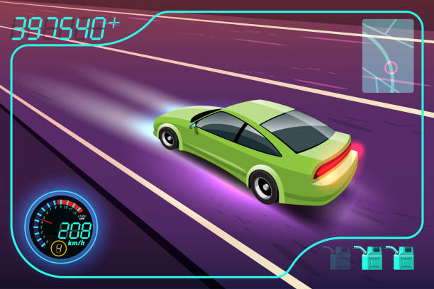 istock In game competition continue player used high speed car for win in racing game. competition e-sport car racing. 1402093584