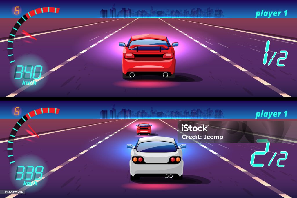 Photographic Racing Game In Game Competition Continue Player Used High Speed Car For Win In ...