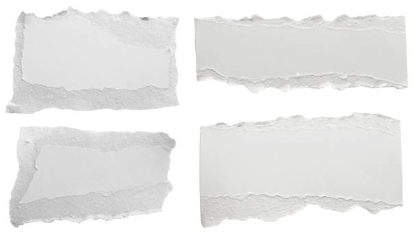 istock White ripped paper torn edges strips isolated on white background 1402094452