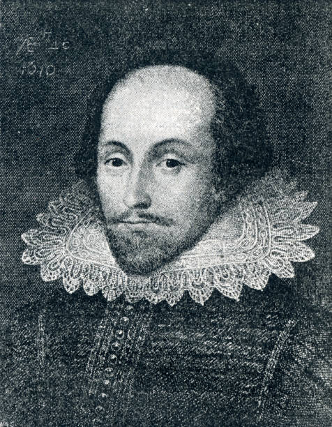 William Shakespeare Portrait the Jansen Portrait The 'Jansen' portrait, from painter, Cornelius Jansen, 

This might be a picture of Shakespeare that shows him as he appeared about his forty- sixth year. engraving william shakespeare art painted image stock illustrations