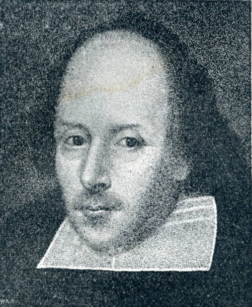 윌리엄 셰익스피어 초상화 펠튼 - william shakespeare portrait poet british culture stock illustrations