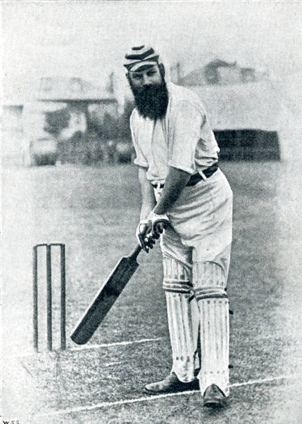 istock W G Grace Cricketer sports with bat at the Wicket 1402094729