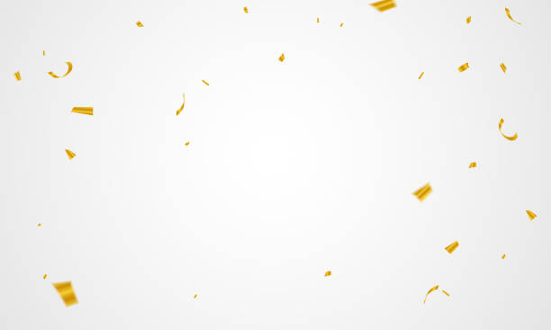 istock Vector image of golden confetti for a joyous party background 1402096041