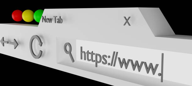 istock Close-up of a web browser with dark background 1402101765