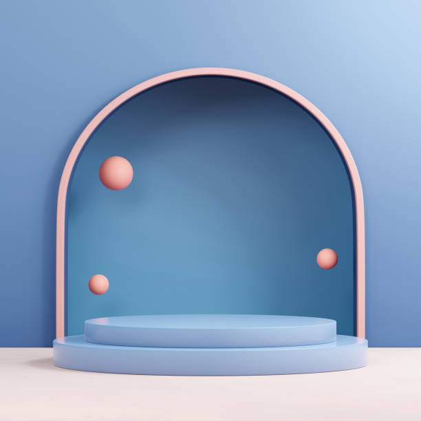 istock Podium stage scene for product display and Open Product Presentation concept,3d rendering 1402102635