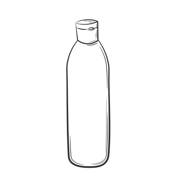 Vector illustration of Бутылка с крышкой