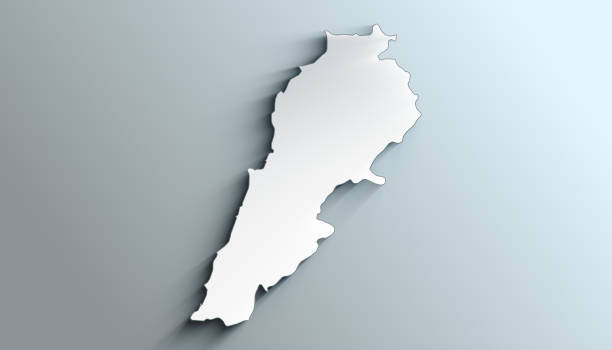 istock Modern White Map of Lebanon With Shadow 1402104489