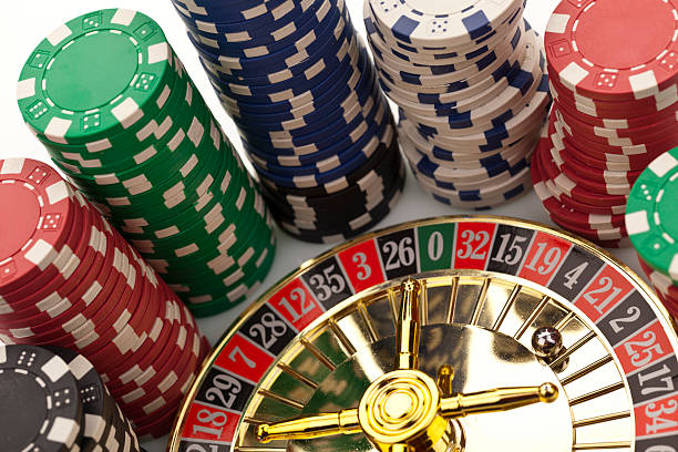 Roulette on white background stock photo