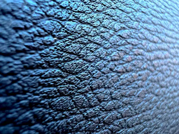 Photo of A blue plastic material with patterns as texture or background.