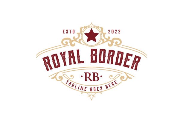 Vintage Star Royal Crown Badge Emblem Label Logo Design Vector Vintage Star Royal Crown Badge Emblem Label Logo Design Vector weed stamp stock illustrations