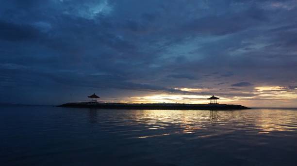 istock Sunrise atmosphere on Sanur Karang Beach, Denpasar, Bali 1402109700
