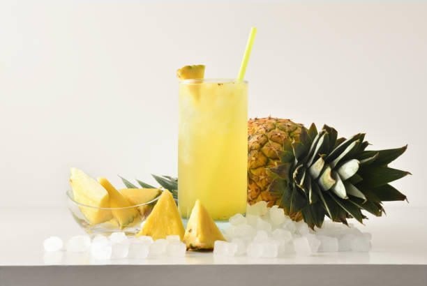 istock Pineapple slushie with fruit and ice and isolated background 1402110100