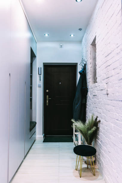 istock Corridor with small wardrobe in apartment 1402110996