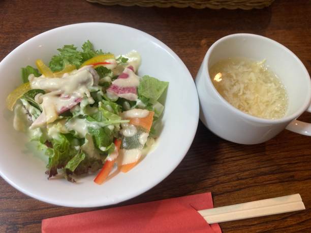 istock Salad and egg soup at a restaurant in Kanda, 2022 1402111922