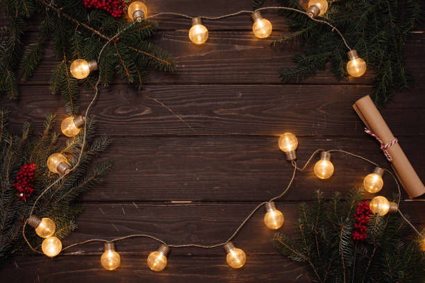 istock Christmas new year flat lay copy space background 1402115337