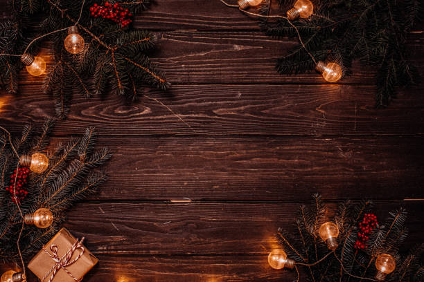 istock Christmas festive copy space flat lay background 1402118990