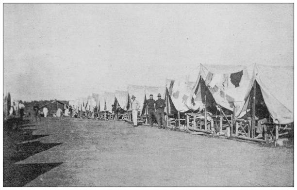 istock Antique photo: American soldiers in the Philippines, Manila 1402119351