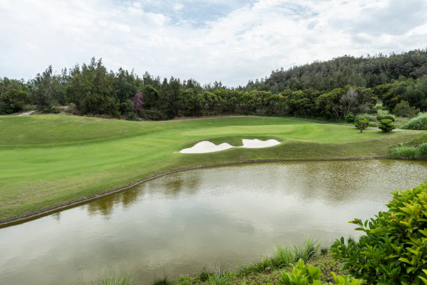 istock Green golf course in Fujian, China 1402120020
